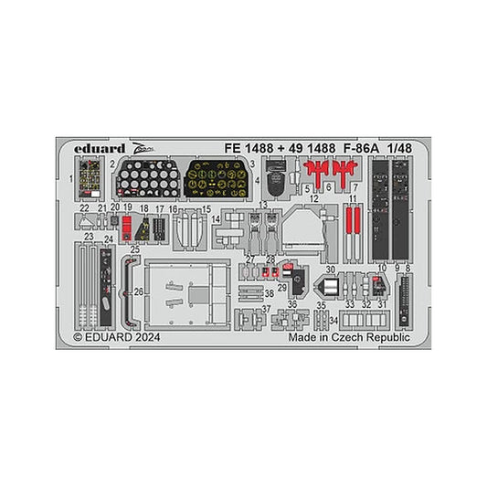 eduard fe1488 1 48 f 86a zoom set for clear prop zoom photo etch set
