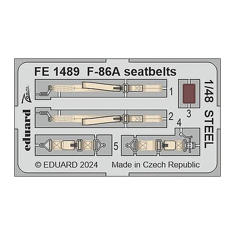 eduard fe1489 1 48 f 86a seatbelts steel zoom set for clear prop