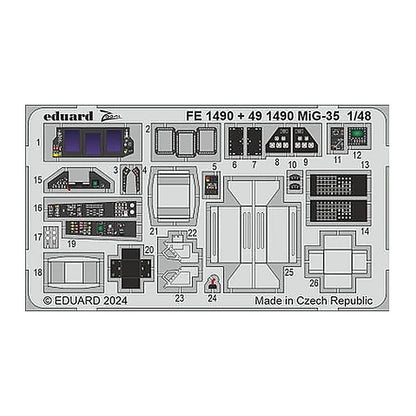 eduard fe1490 1 48 mig 35 zoom set for hobby boss zoom photo etch set