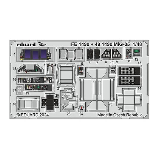 eduard fe1490 1 48 mig 35 zoom set for hobby boss zoom photo etch set