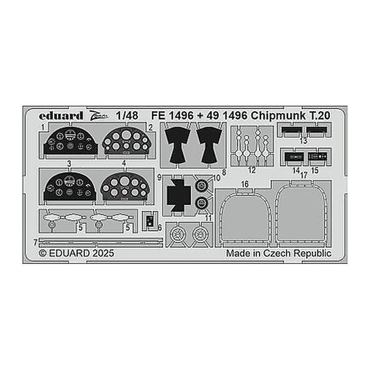 eduard fe1496 1 48 chipmunk t 20 zoom set for airfix