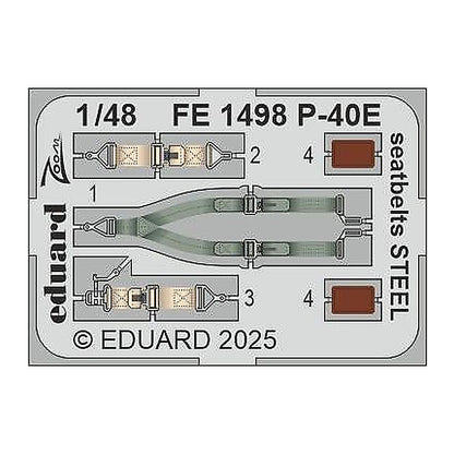 eduard fe1498 1 48 p 40e seatbelts steel zoom set for eduard