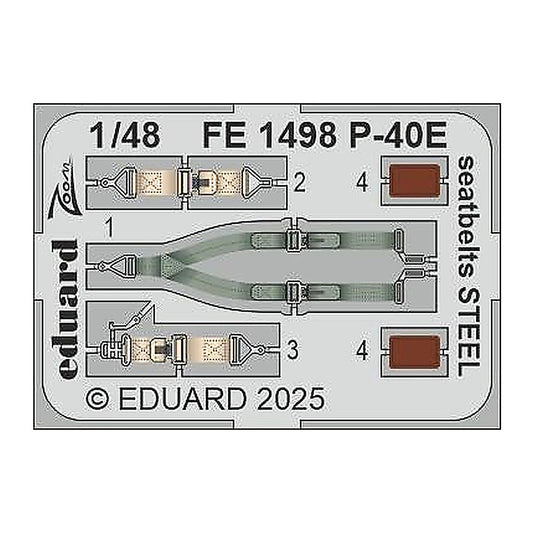 eduard fe1498 1 48 p 40e seatbelts steel zoom set for eduard