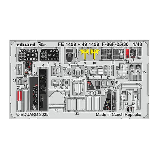 eduard fe1499 1 48 f 86f 25 30 zoom set for airfix zoom photo etch set