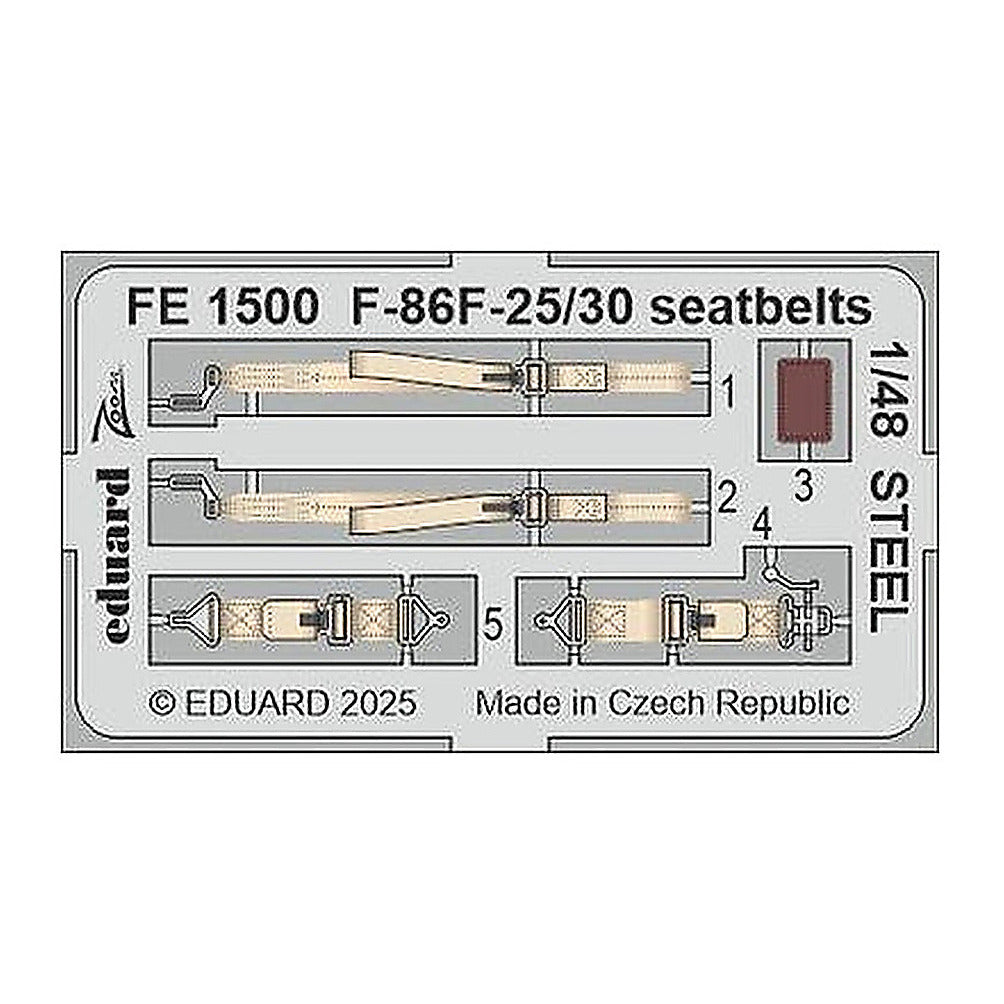 eduard fe1500 1 48 f 86f 25 30 seatbelts steel zoom set for airfix