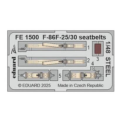 eduard fe1500 1 48 f 86f 25 30 seatbelts steel zoom set for airfix