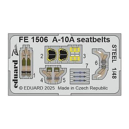 eduard fe1506 1 48 a 10a seatbelts steel zoom set for great wall hobby