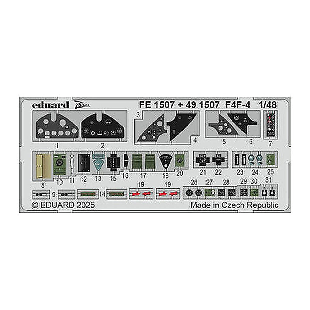eduard fe1507 1 48 zoom set for academy kit zoom photo etch set
