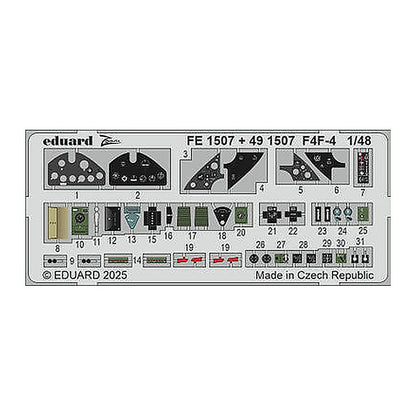 eduard fe1507 1 48 zoom set for academy kit zoom photo etch set