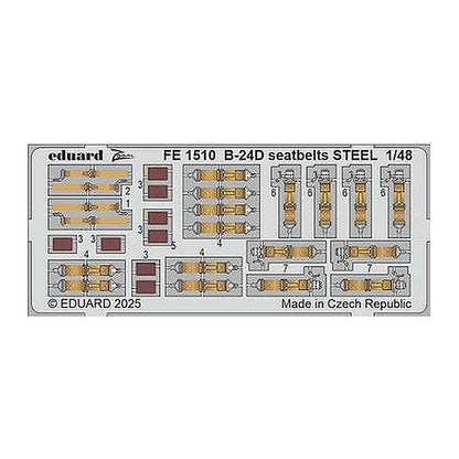 eduard fe1510 1 48 b 24d seatbelts steel zoom set for hobby boss kit