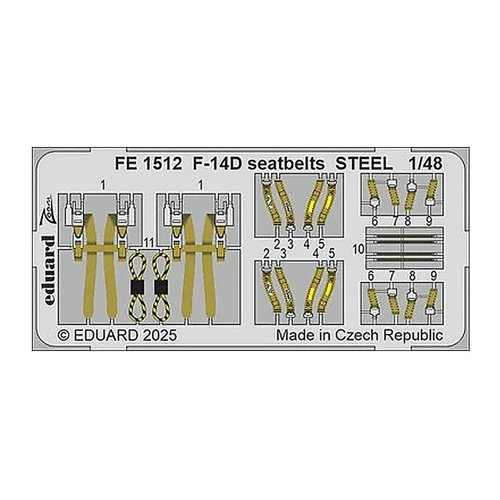 eduard fe1512 1 48 f 14d seatbelts steel zoom set for great wall hobby