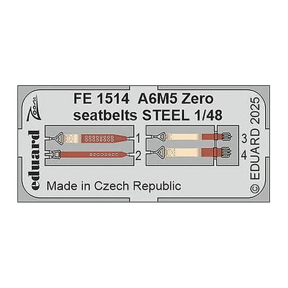 eduard fe1514 1 48 zero seatbelts steel zoom set for fine molds kit