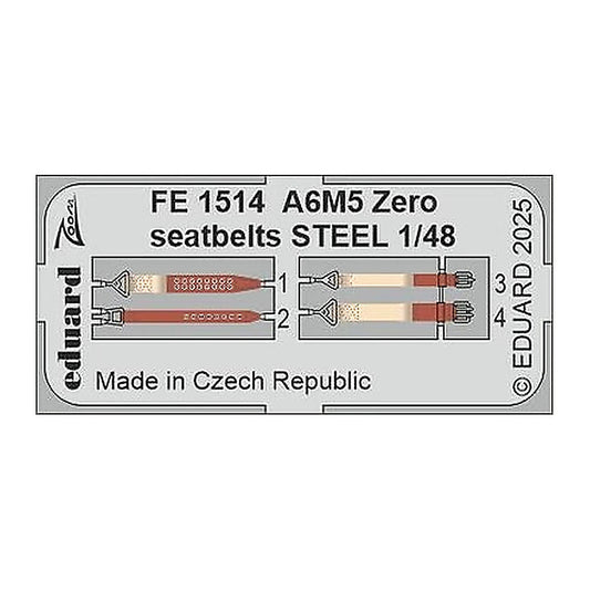 eduard fe1514 1 48 zero seatbelts steel zoom set for fine molds kit
