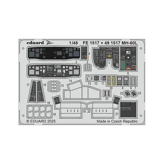 eduard fe1517 1 48 mh 60l zoom set for icm kit zoom photo etch set