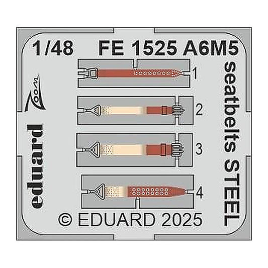 eduard fe1525 1 48 seatbelts steel zoom set for eduard kit