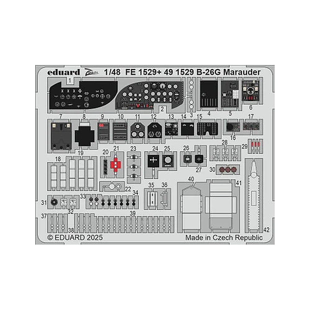 eduard fe1529 1 48 b 26g marauder zoom set for icm kit