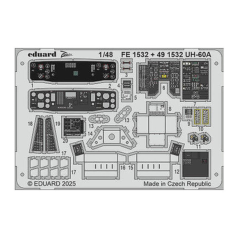 eduard fe1532 1 48 uh 60a zoom set zoom photo etch set