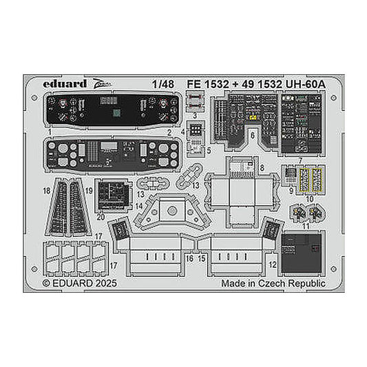 eduard fe1532 1 48 uh 60a zoom set zoom photo etch set
