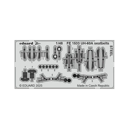 eduard fe1533 1 48 uh 60a seatbelts steel zoom set zoom photo etch set