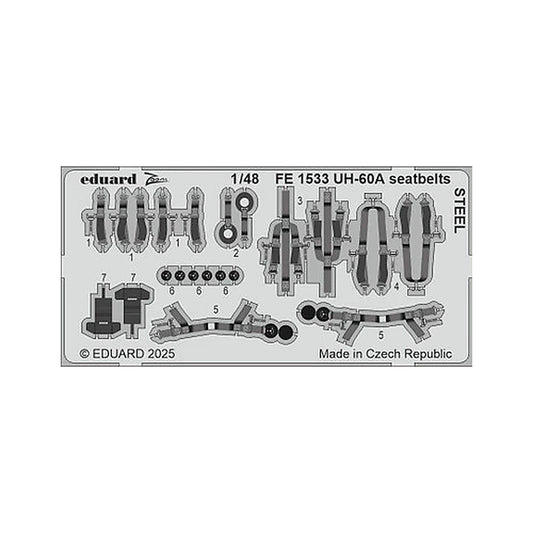 eduard fe1533 1 48 uh 60a seatbelts steel zoom set zoom photo etch set