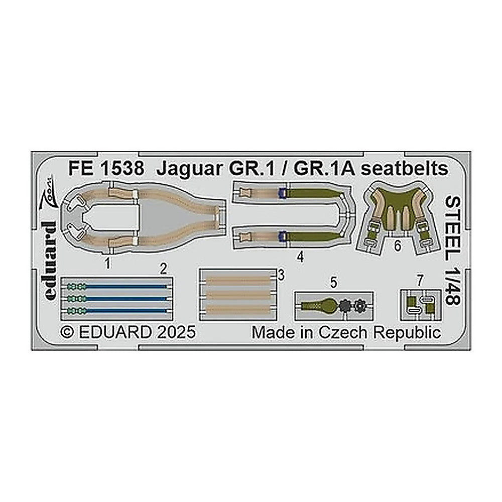 eduard fe1538 1 48 jaguar gr 1 gr 1a seatbelts steel