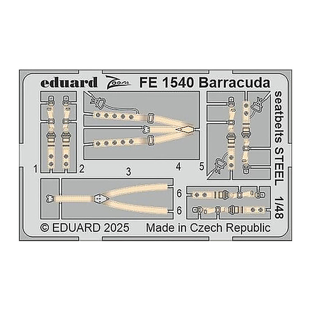 eduard fe1540 1 48 barracuda seatbelts steel