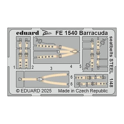 eduard fe1540 1 48 barracuda seatbelts steel