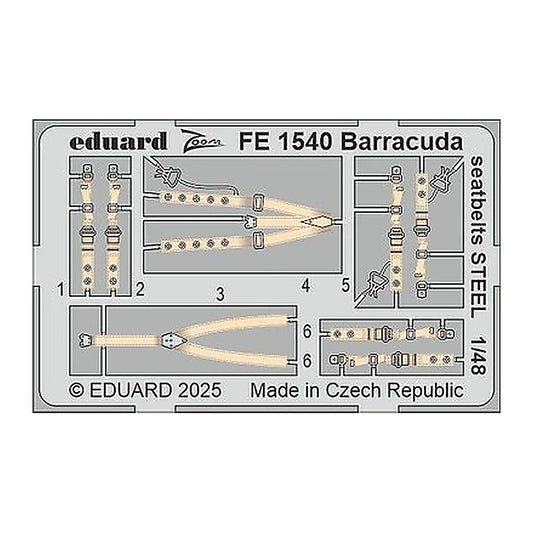 eduard fe1540 1 48 barracuda seatbelts steel