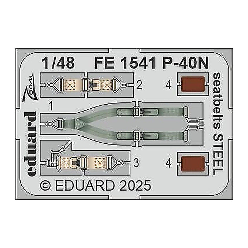 eduard fe1541 1 48 p 40n seatbelts steel