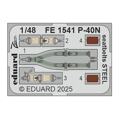 eduard fe1541 1 48 p 40n seatbelts steel