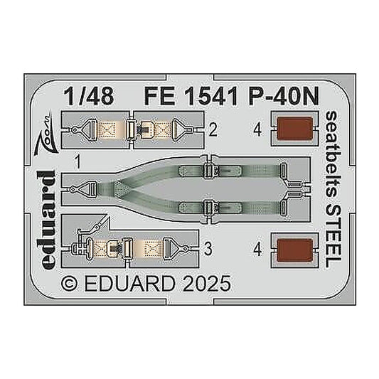 eduard fe1541 1 48 p 40n seatbelts steel