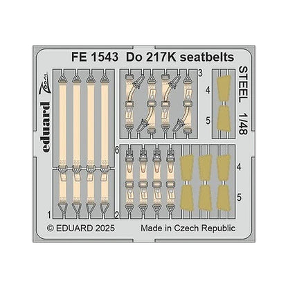 eduard fe1543 1 48 do 217k seatbelts steel