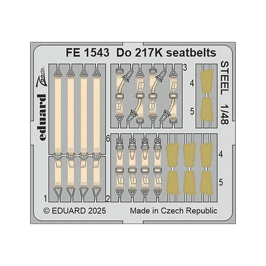 eduard fe1543 1 48 do 217k seatbelts steel