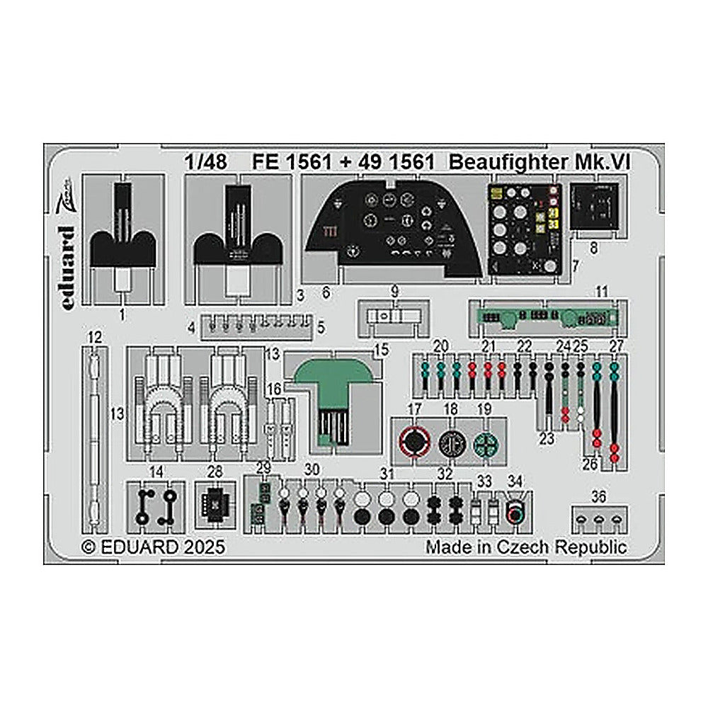 eduard fe1561 1 48 beaufighter mk vi zoom set for revell