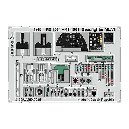 eduard fe1561 1 48 beaufighter mk vi zoom set for revell