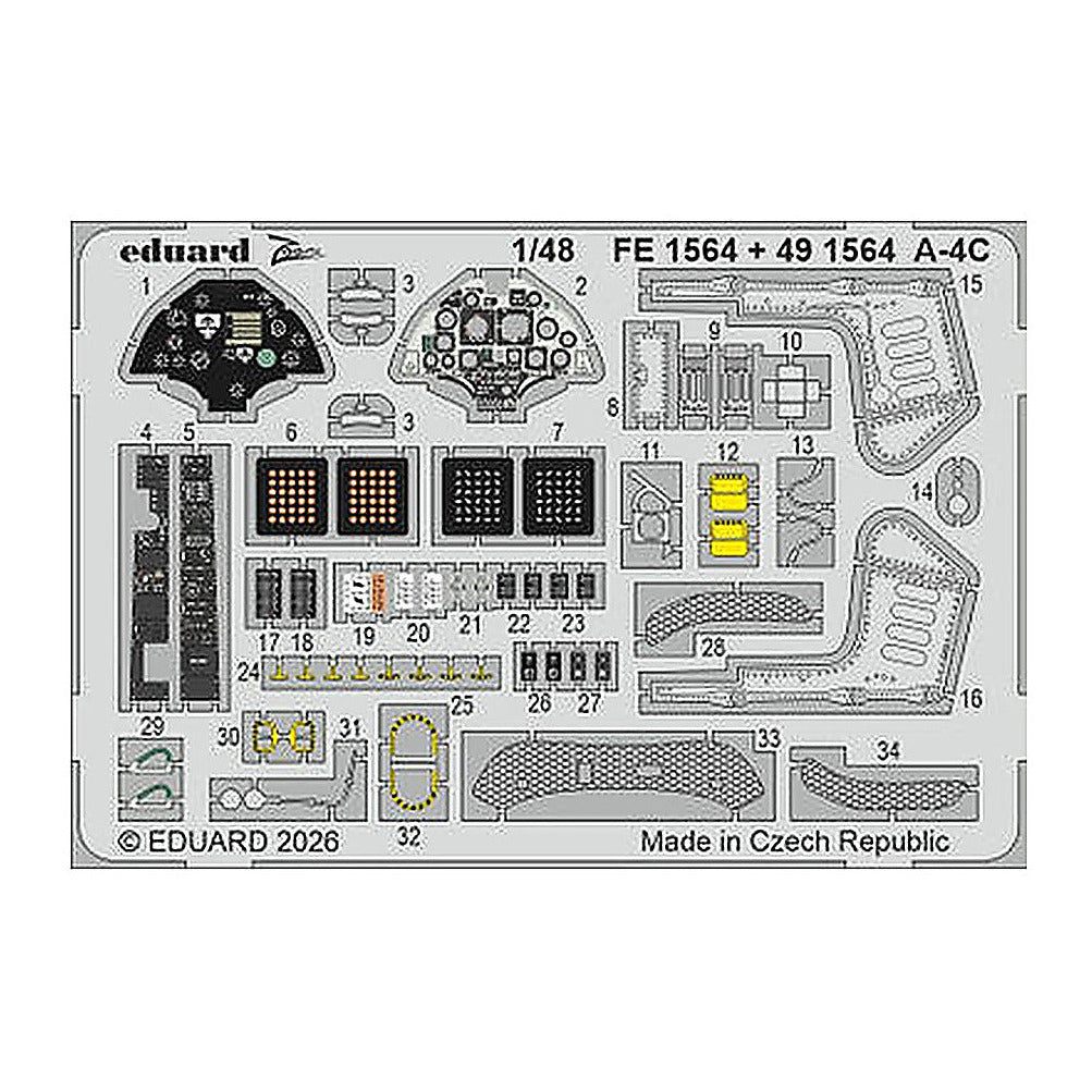 eduard fe1564 1 48 a 4c zoom set for hobby boss zoom photo etch set