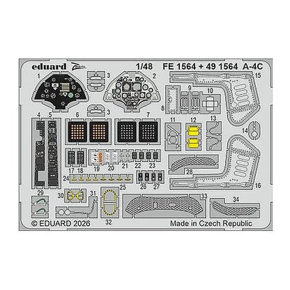 eduard fe1564 1 48 a 4c zoom set for hobby boss zoom photo etch set