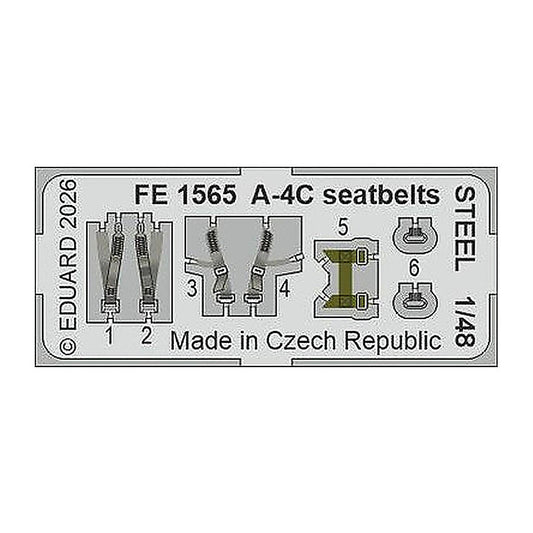 eduard fe1565 1 48 a 4c seatbelts steel zoom set for hobby boss
