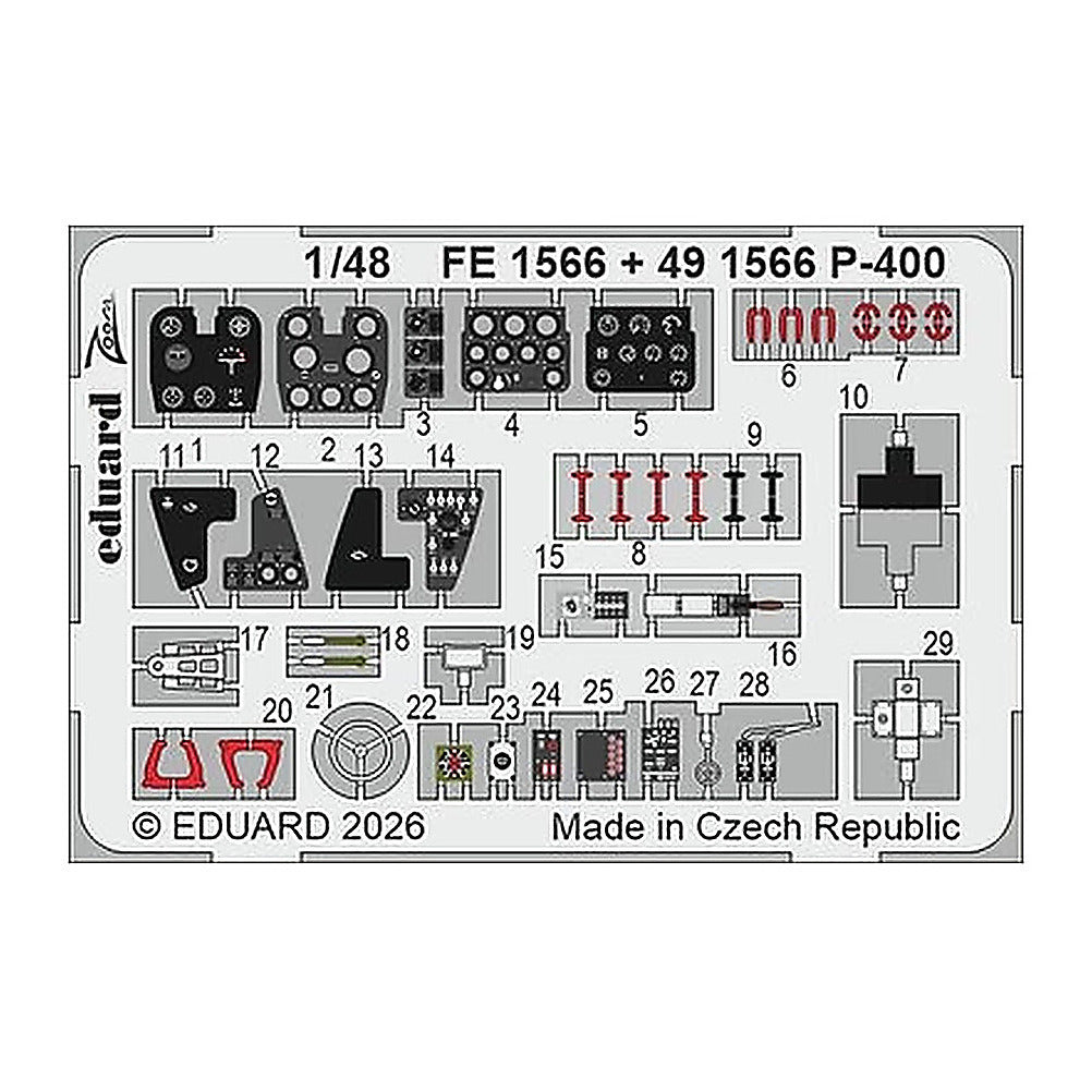 eduard fe1566 1 48 p 400 zoom set for arma hobby zoom photo etch set