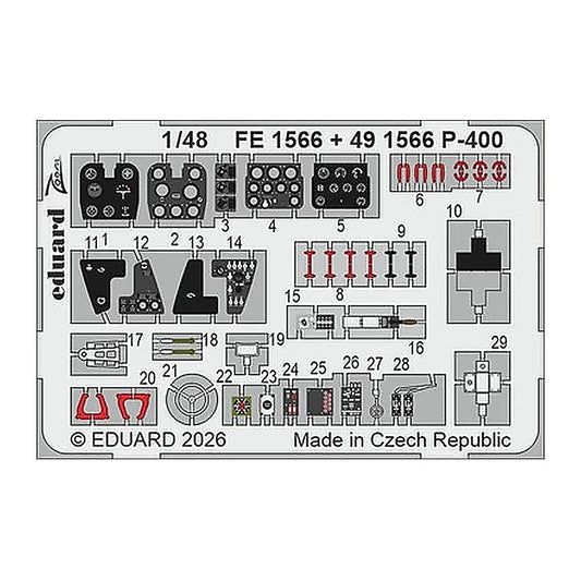 eduard fe1566 1 48 p 400 zoom set for arma hobby zoom photo etch set