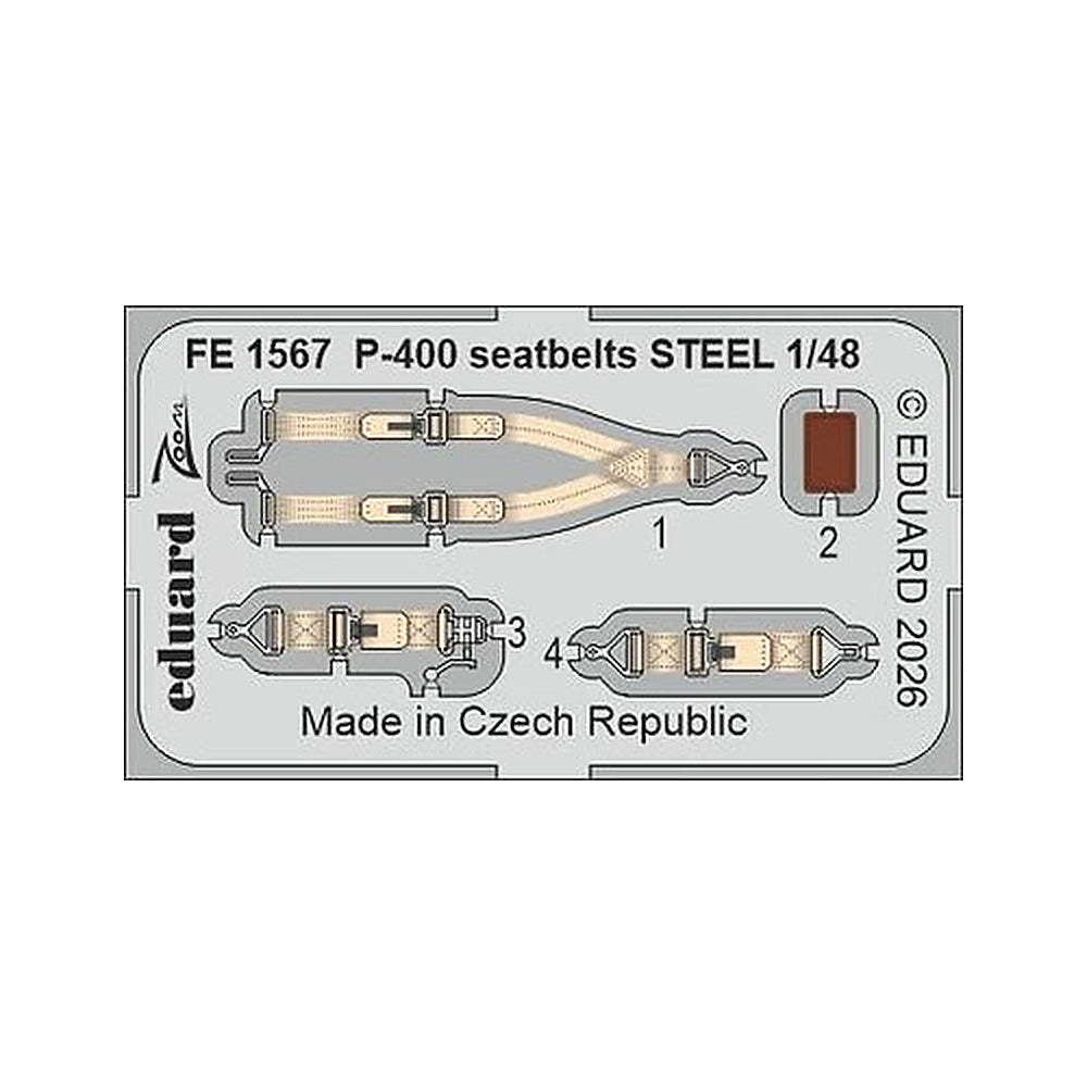 eduard fe1567 1 48 p 400 seatbelts steel zoom set for arma hobby