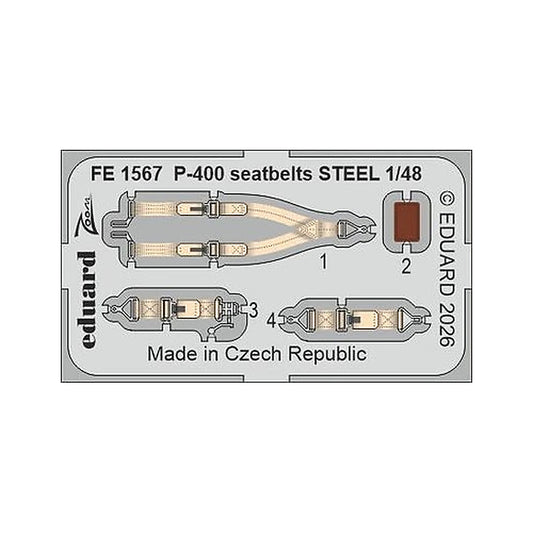 eduard fe1567 1 48 p 400 seatbelts steel zoom set for arma hobby