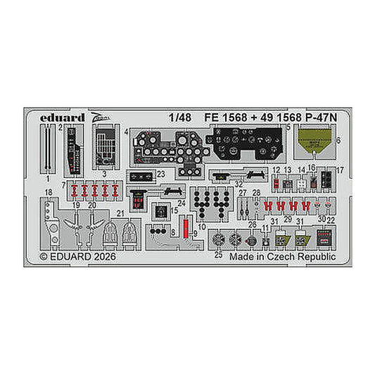 eduard fe1568 1 48 p 47n zoom set for miniart zoom photo etch set