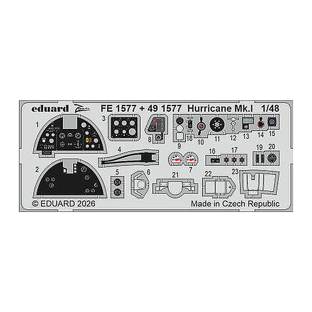eduard fe1577 1 48 zoom set hurricane mk i for arma hobby