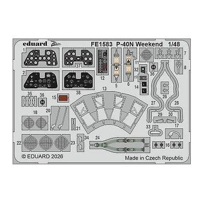 eduard fe1583 1 48 zoom set p 40n weekend for eduard zoom set