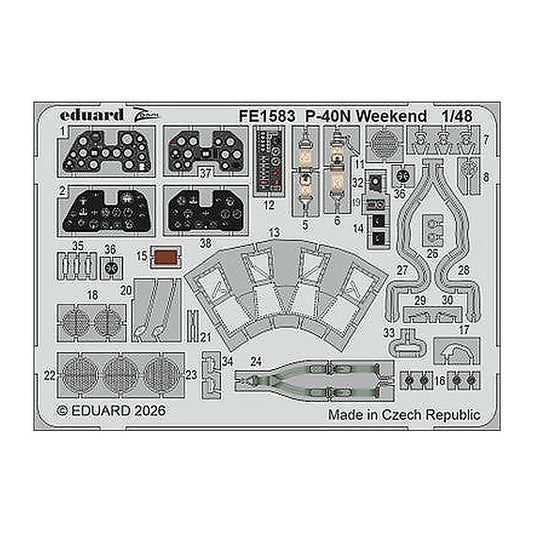 eduard fe1583 1 48 zoom set p 40n weekend for eduard zoom set