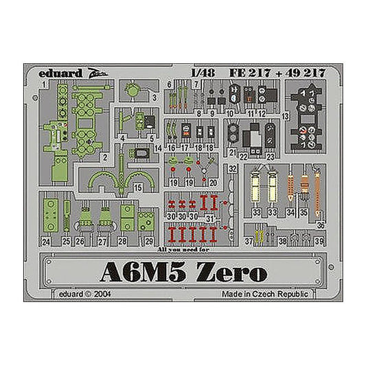 eduard fe217 1 48 zero for hasegawa photo etch detail set