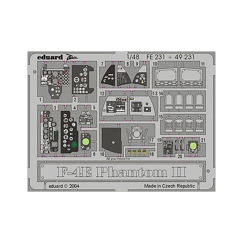 eduard fe231 1 48 f 4e phantom ii photo etch for hasegawa