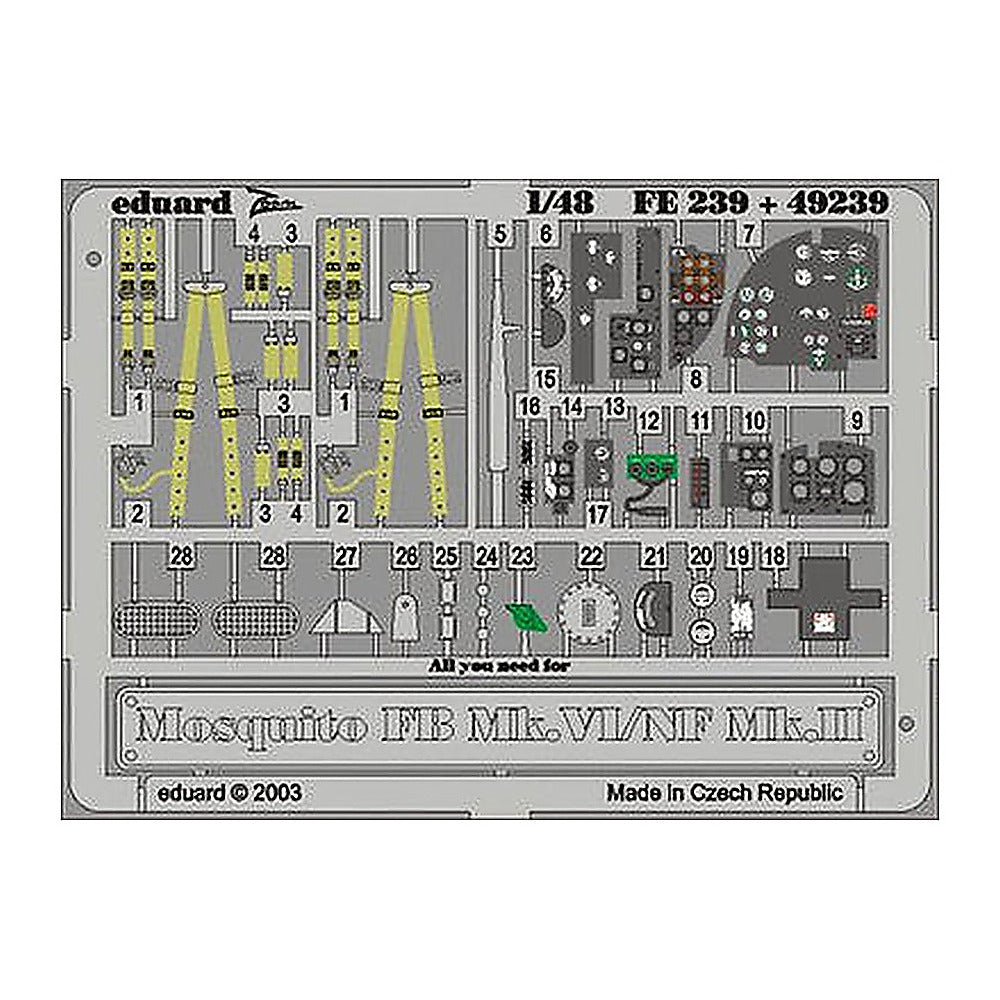 eduard fe239 1 48 mosquito fb mk vi nf mk ii for tamiya