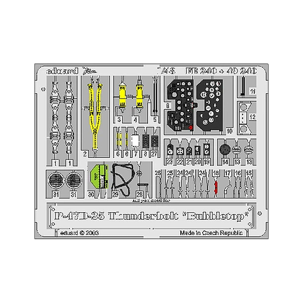 eduard fe240 1 48 p 47d 25 thunderbolt photo etch for tamiya